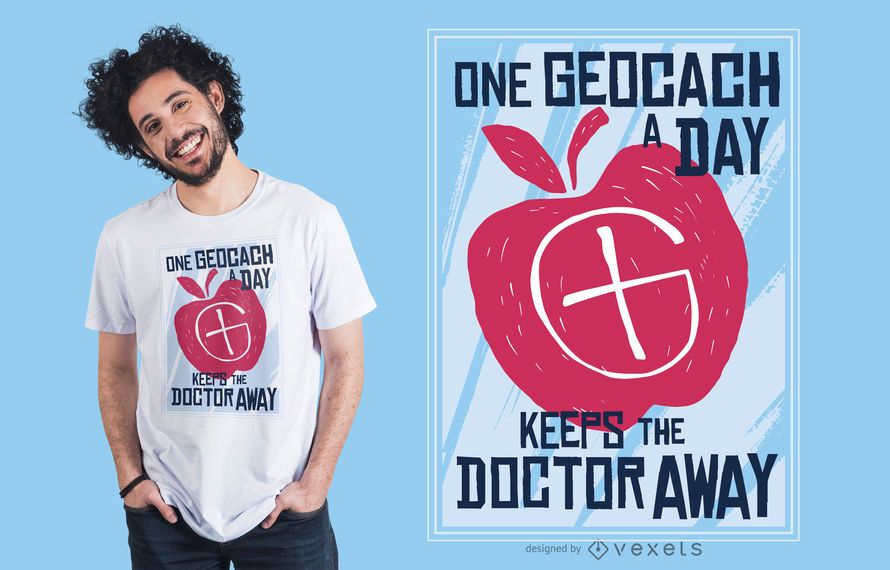 Diseño de camiseta de letras de geocaché Diseño de camiseta de letras de geocaché