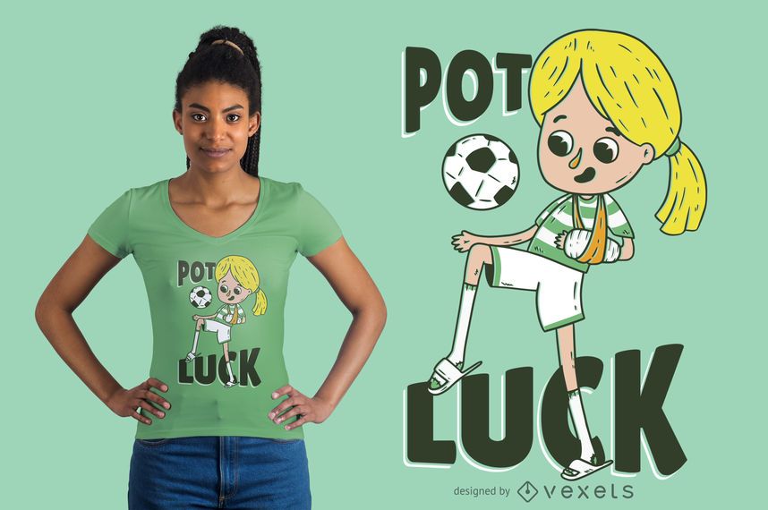 Potluck Soccer T-shirt Design Potluck Soccer T-shirt Design