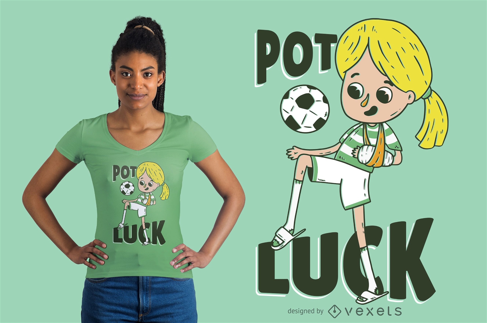 Design de camisetas de futebol Potluck