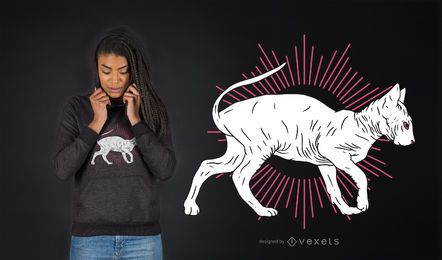 Hand drawn sphynx cat t-shirt design Hand drawn sphynx cat t-shirt design