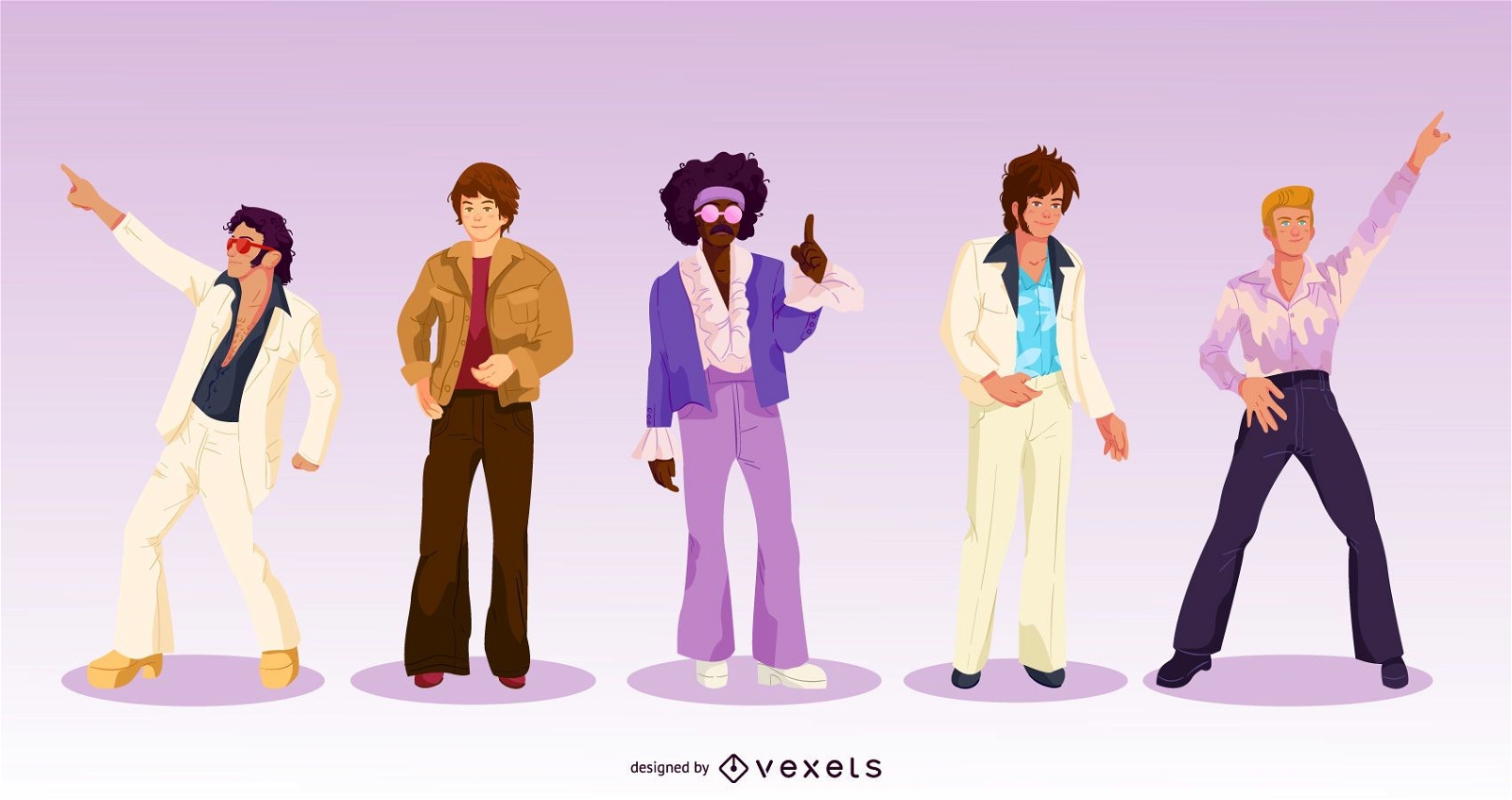 Pack de personajes masculinos de los 70