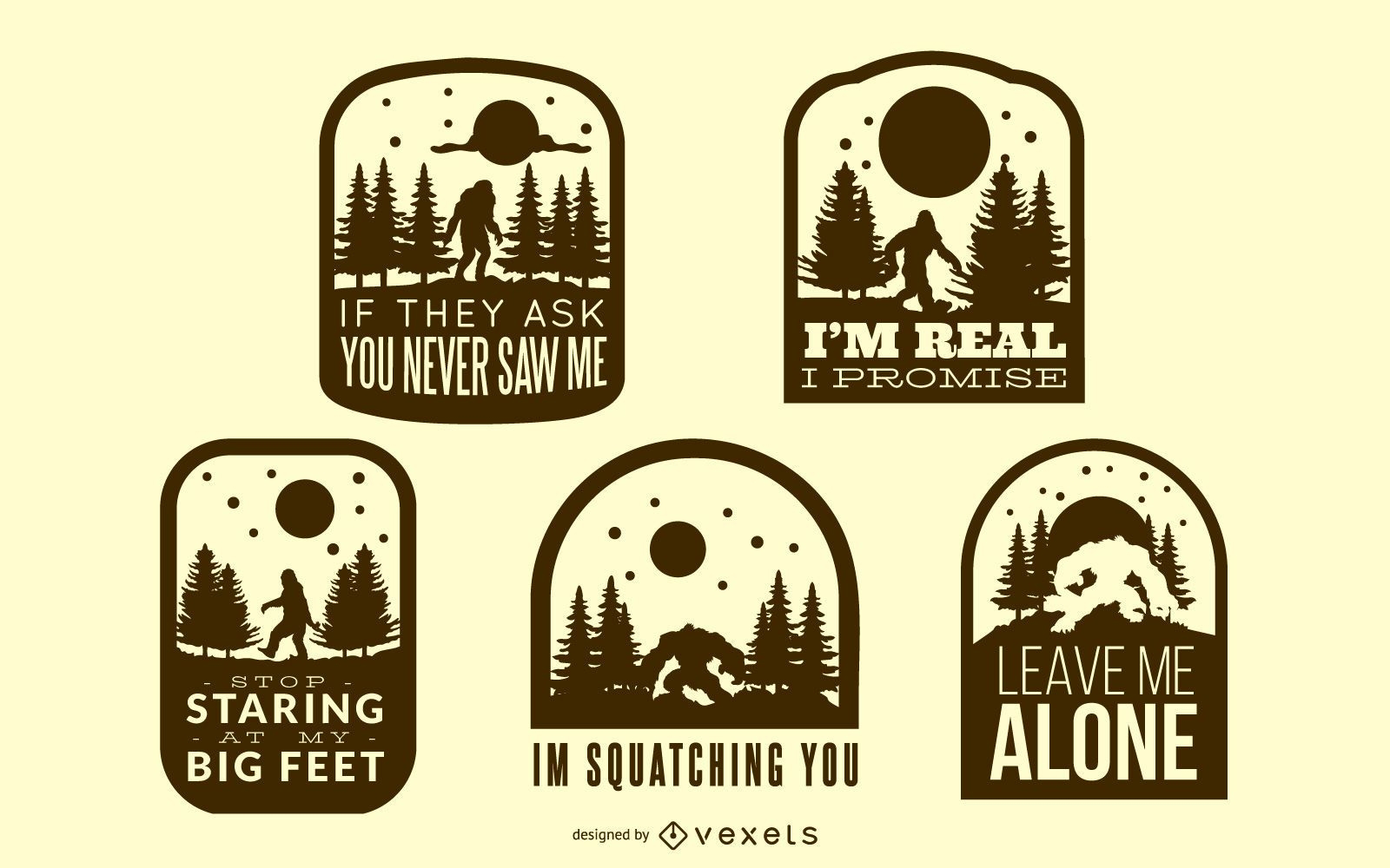 Bigfoot Badges Sammlung