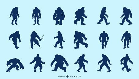 Paquete de silueta Bigfoot