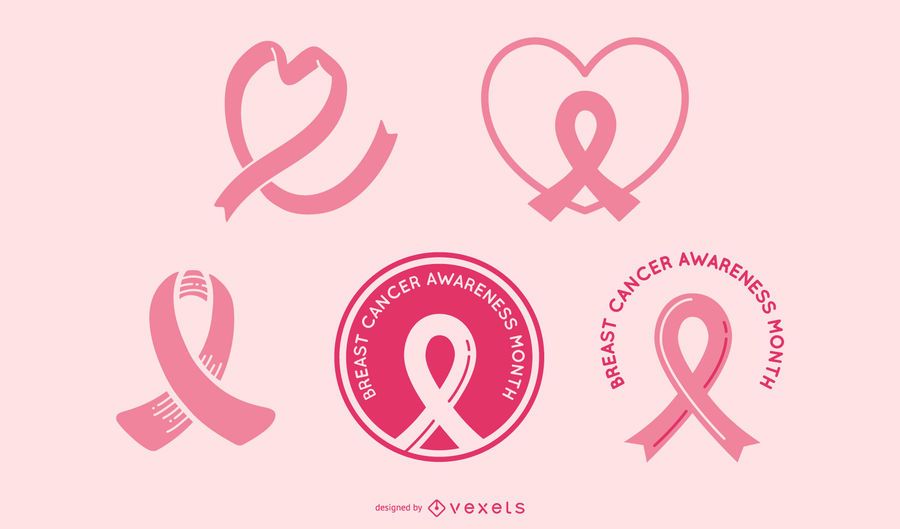 Breast Cancer Awareness Ribbon Set Breast Cancer Awareness Ribbon Set
