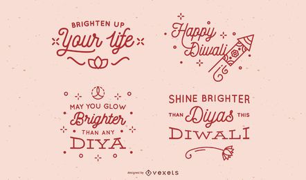 Conjunto de letras simples Diwali