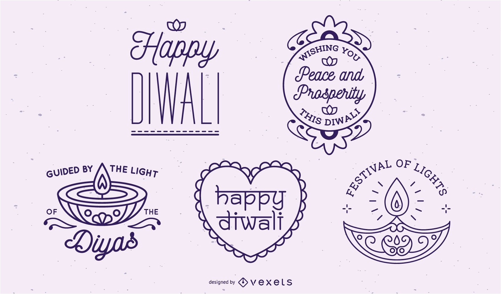 Diwali lettering collection