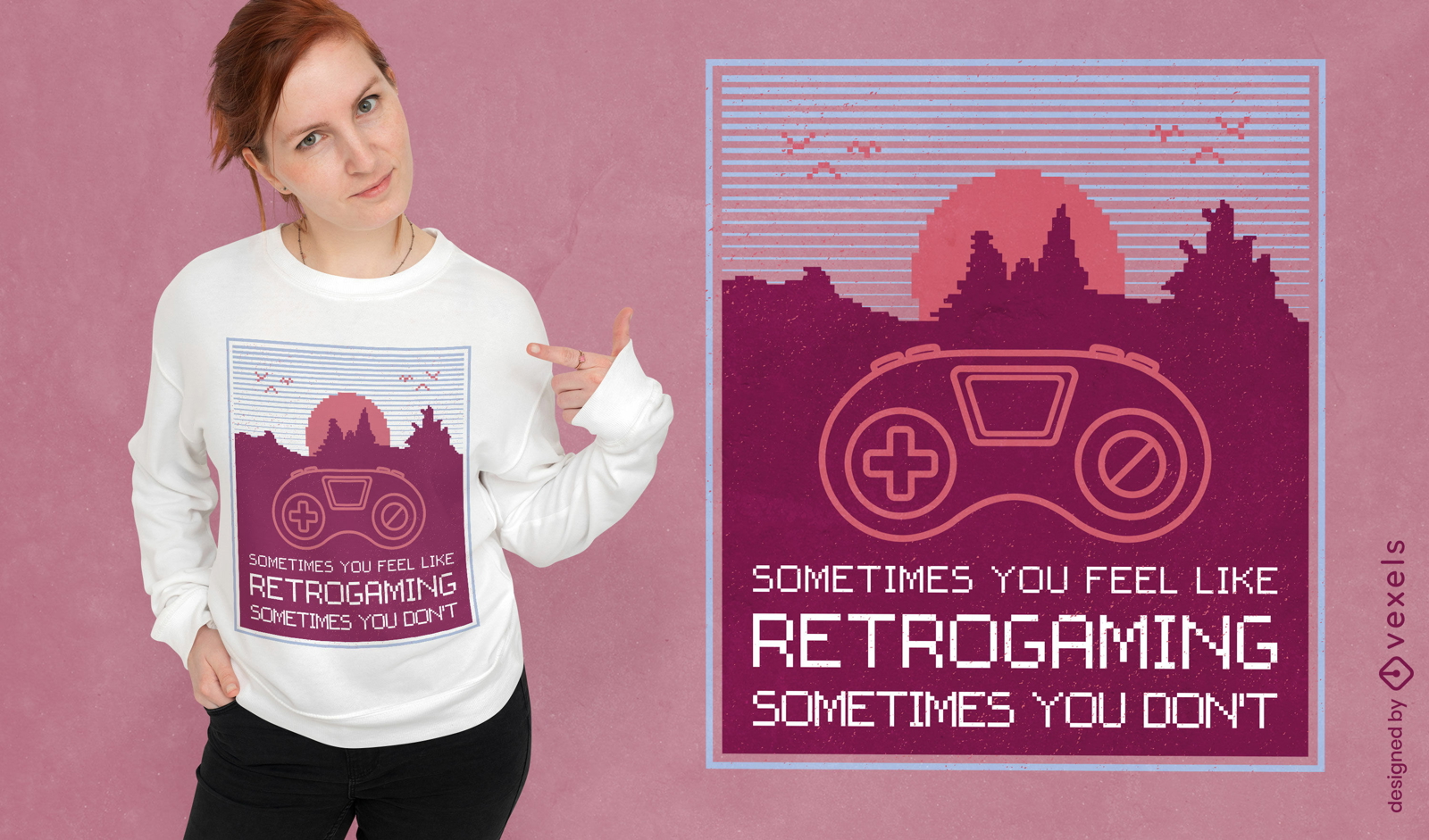 Retrogaming t-shirt design