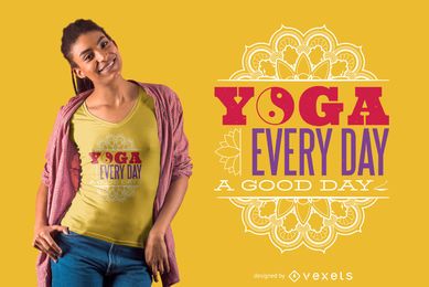 Täglicher T-Shirt Entwurf des Yoga Täglicher T-Shirt Entwurf des Yoga