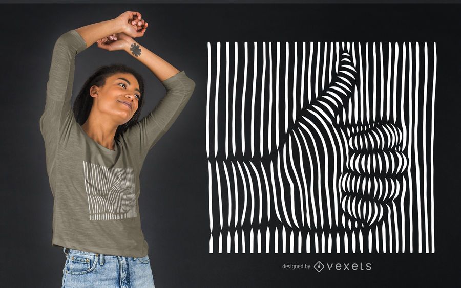 3D Daumen hoch T-Shirt Design 3D Daumen hoch T-Shirt Design