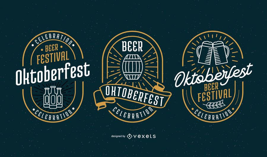 Conjunto de vetores de distintivo de Oktoberfest Conjunto de vetores de distintivo de Oktoberfest