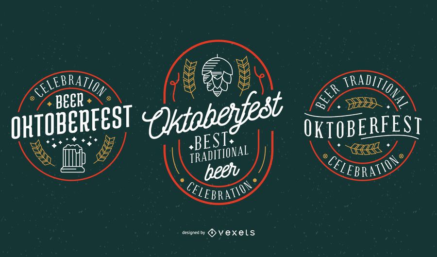Coleção de vetores de festa Oktoberfest Coleção de vetores de festa Oktoberfest