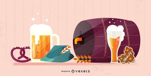 Oktoberfest Elemente Abbildung Oktoberfest Elemente Abbildung