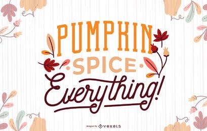 Pumpkin Spice Fall Lettering Banner