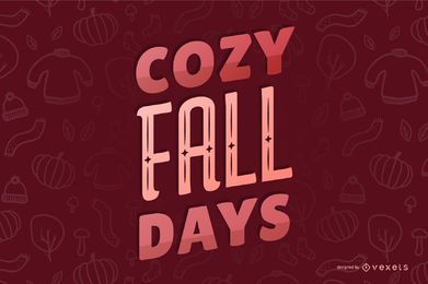 Cozy Fall Lettering Quote Banner Cozy Fall Lettering Quote Banner