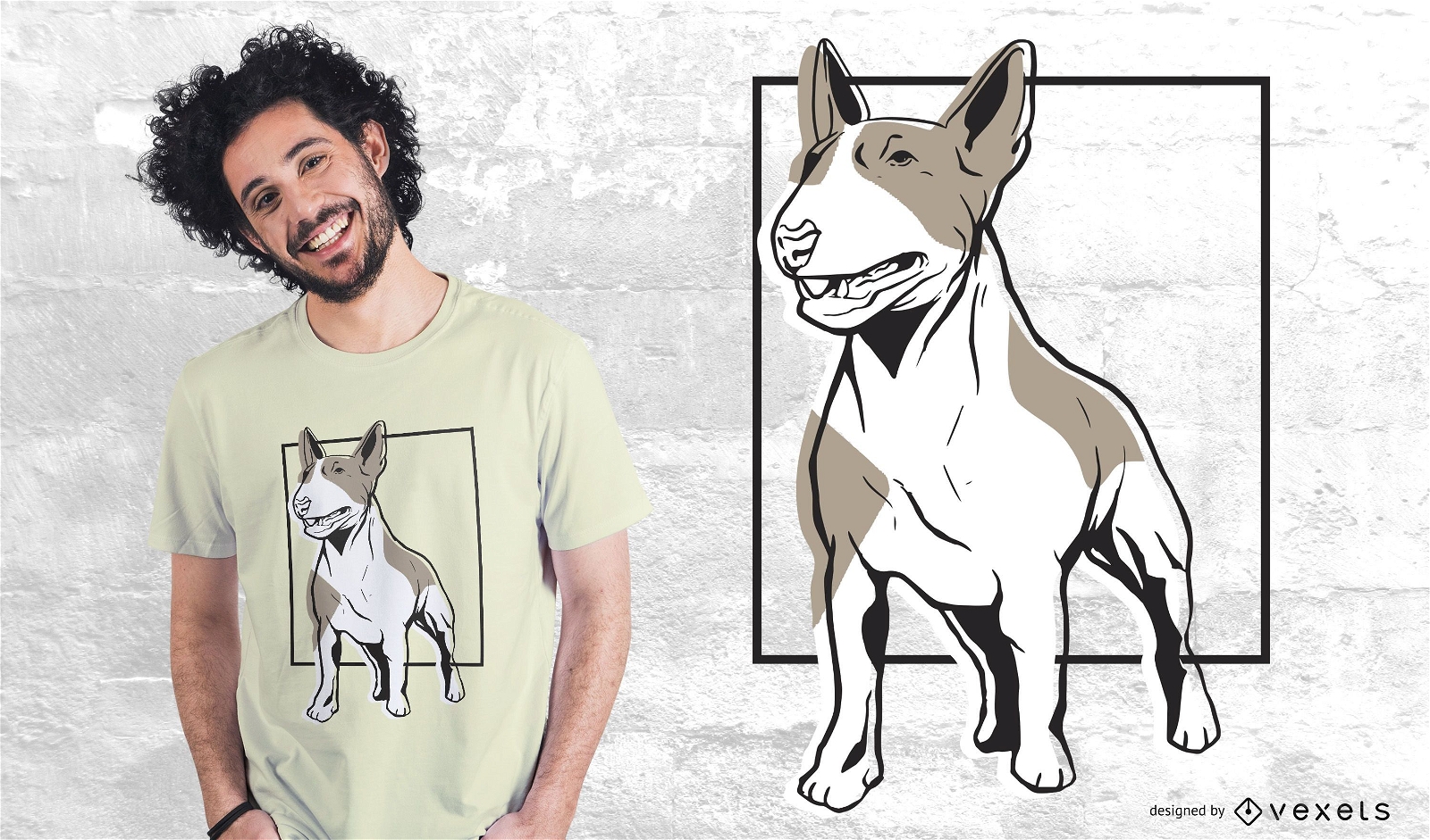 Design de camiseta bull terrier