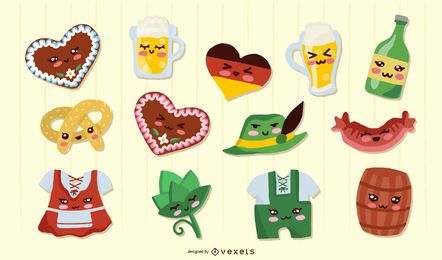 Elementos de kawaii Oktoberfest Elementos de kawaii Oktoberfest