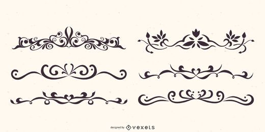 Blumenteiler Vector Set Blumenteiler Vector Set