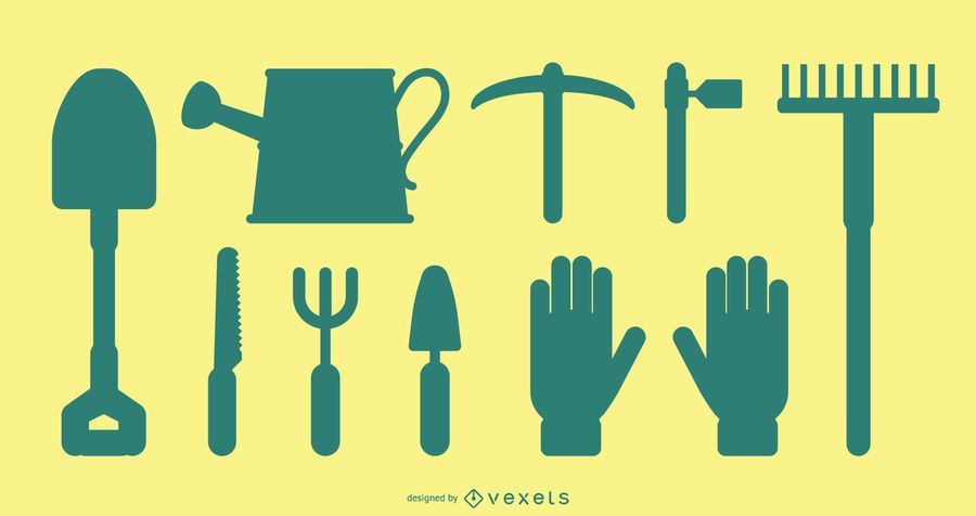 Gardening Tools Silhouette Pack Gardening Tools Silhouette Pack