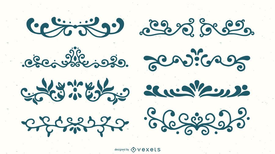 Wirbel Ornament Silhouette Set Wirbel Ornament Silhouette Set