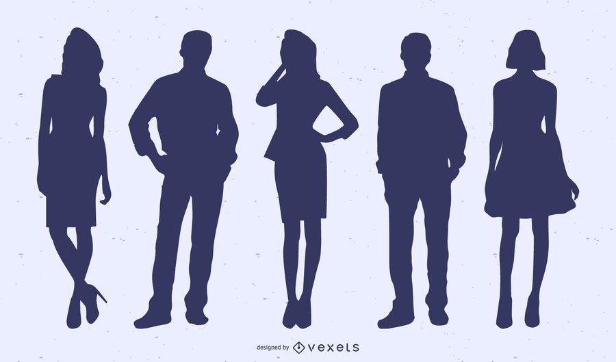 Business people silhouette set Business people silhouette set