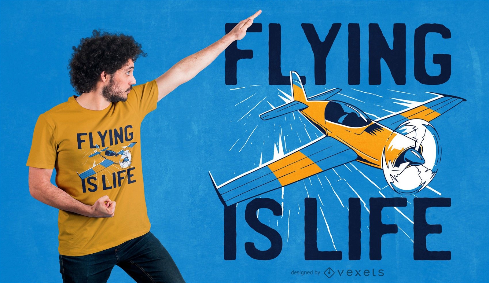 Voar é o design de camisetas da vida