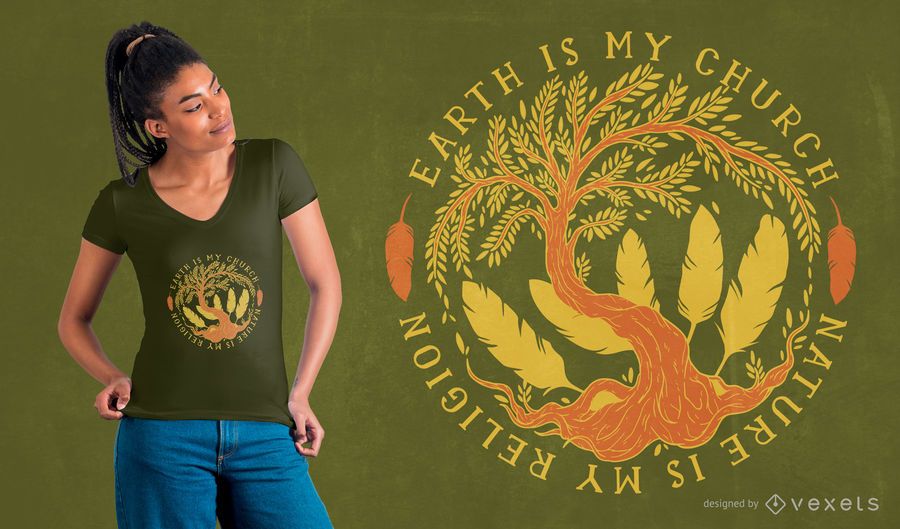 Design de t-shirt de citação de natureza Design de t-shirt de citação de natureza