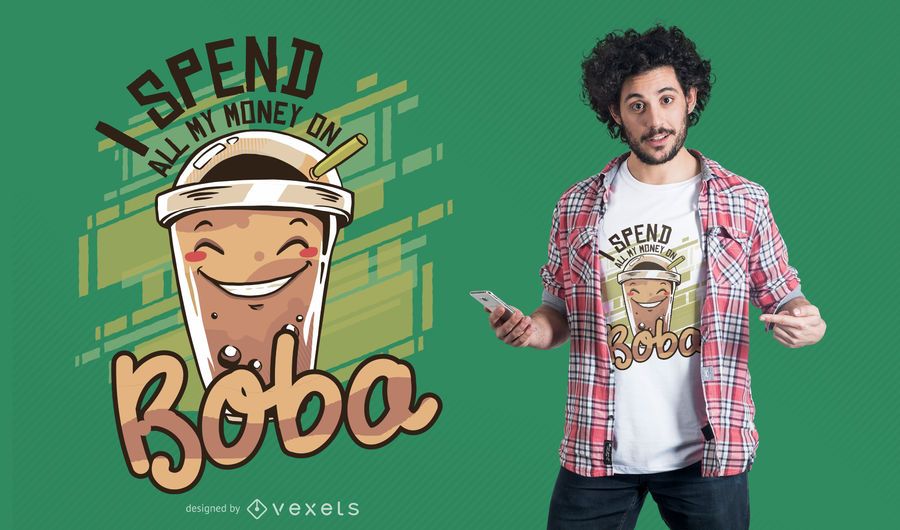 Projeto do t-shirt do chá da bolha Projeto do t-shirt do chá da bolha