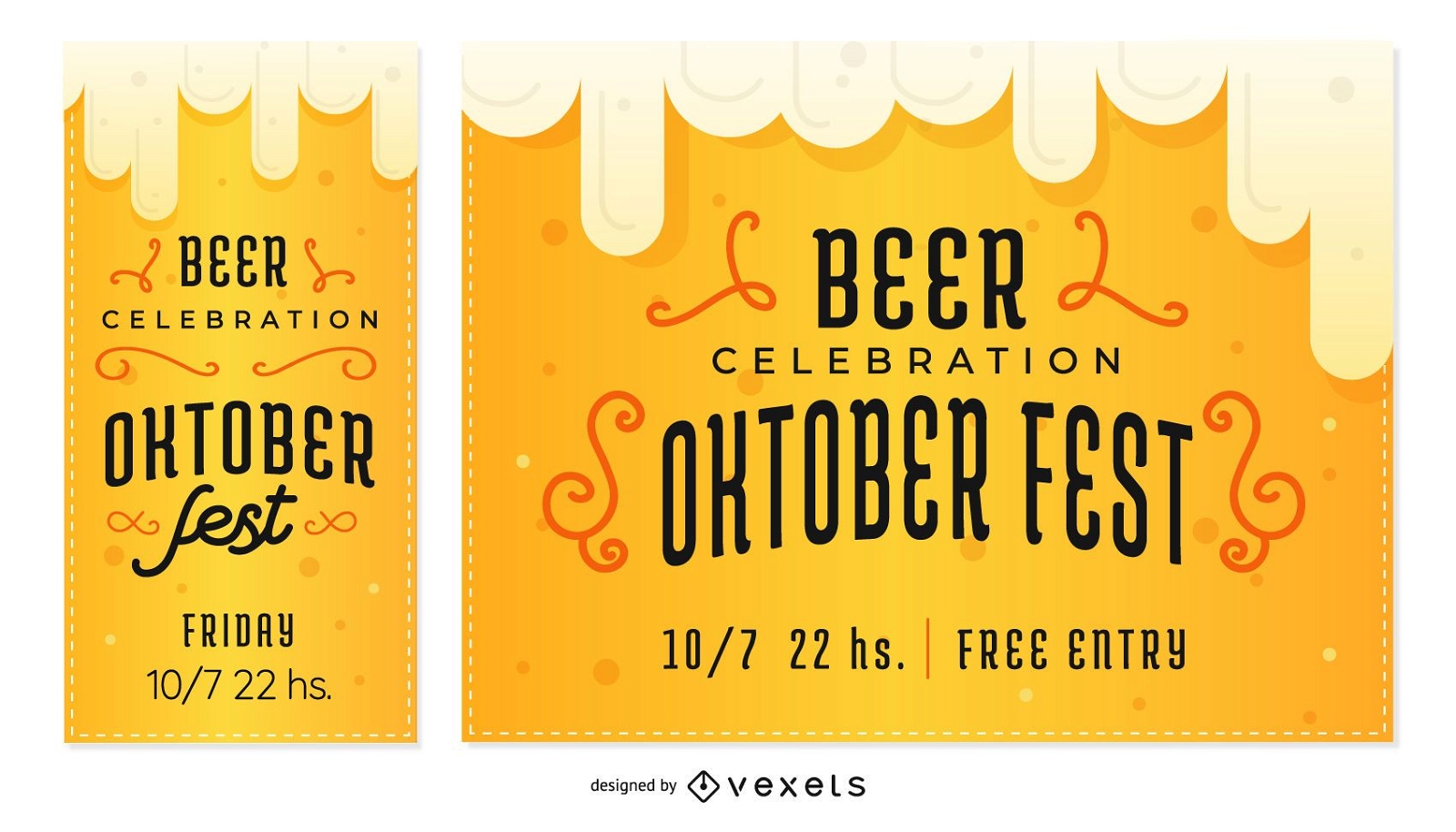 Conjunto de banners de cerveja da Oktoberfest