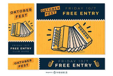 Oktoberfest Musik Banner Set Oktoberfest Musik Banner Set