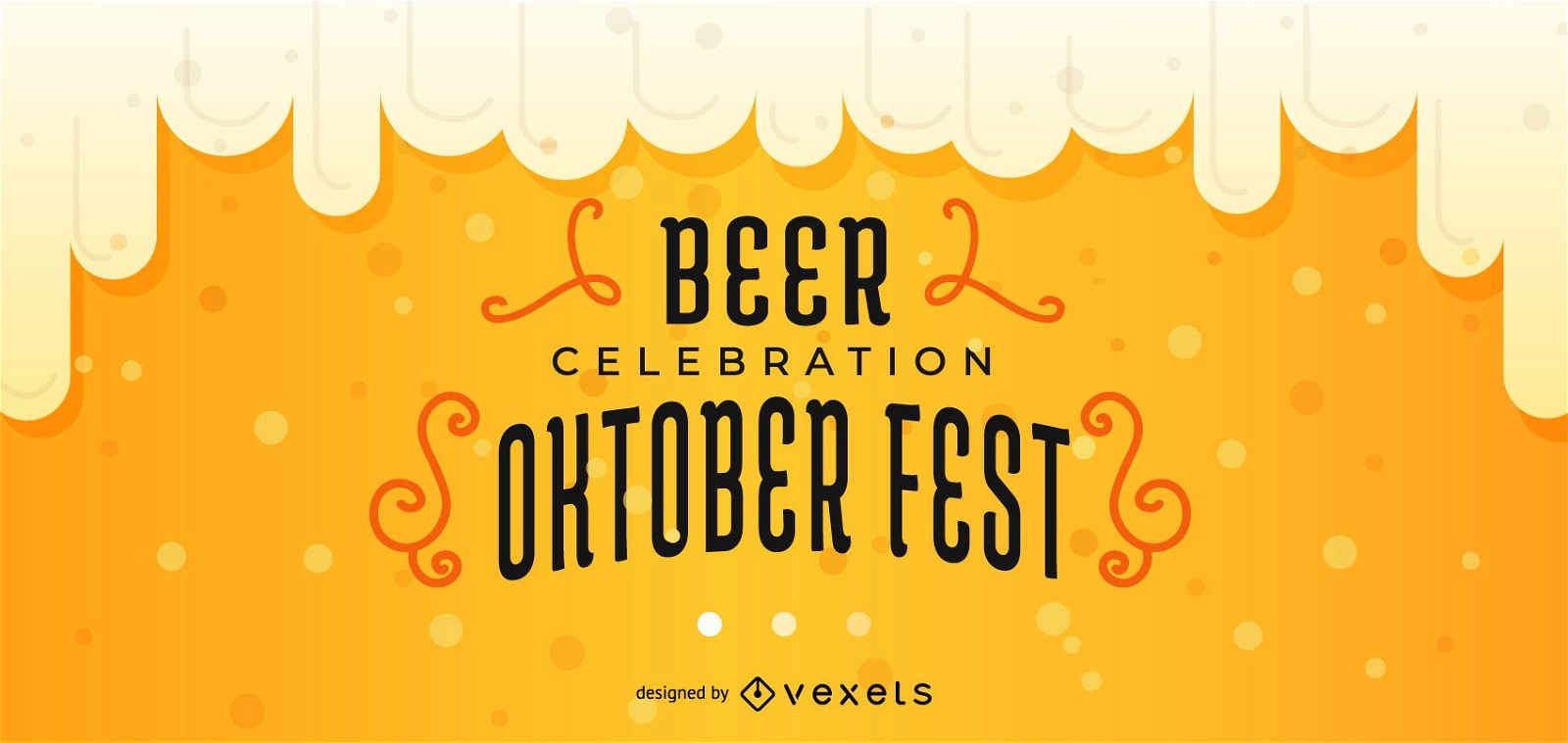 Oktoberfest diseño vectorial de banner editable