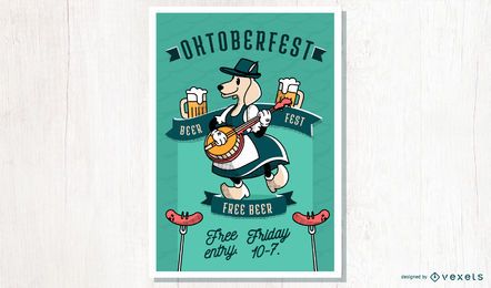Oktoberfest cartoon poster design Oktoberfest cartoon poster design
