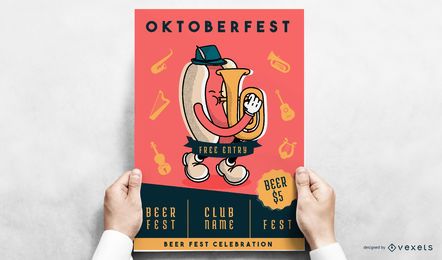 Oktoberfest wiener poster design Oktoberfest wiener poster design