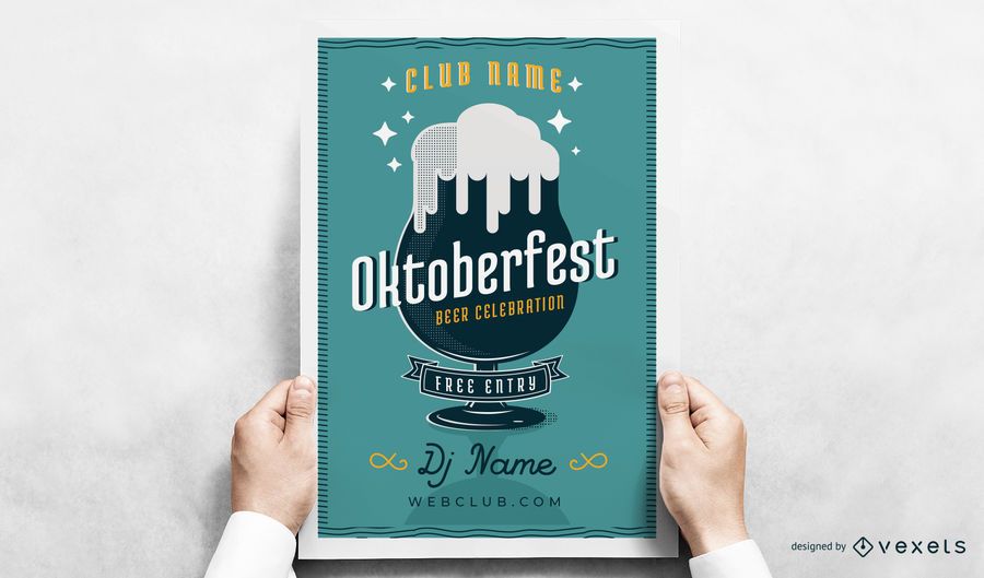 Oktoberfest beer glass poster Oktoberfest beer glass poster