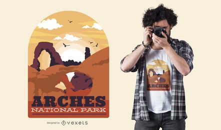 Diseño de camiseta de arches park Diseño de camiseta de arches park