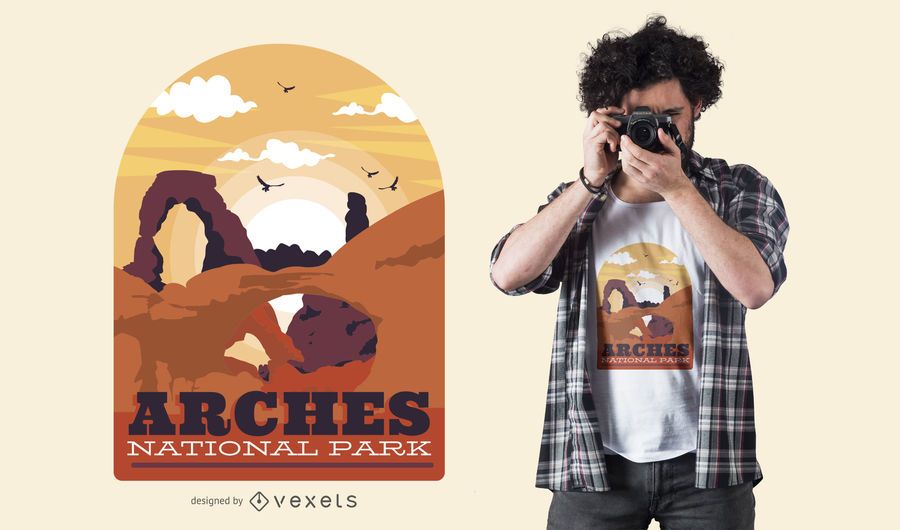 Diseño de camiseta de arches park Diseño de camiseta de arches park
