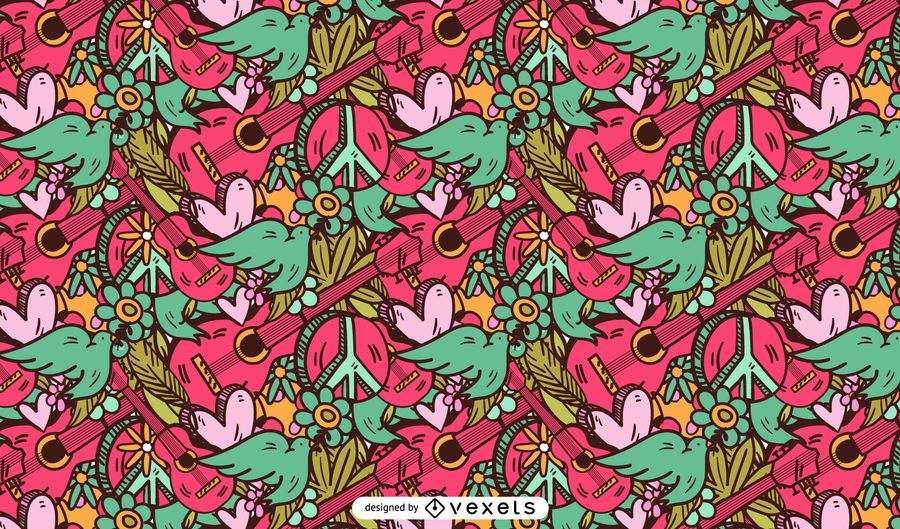 Hippie pink pattern design Hippie pink pattern design