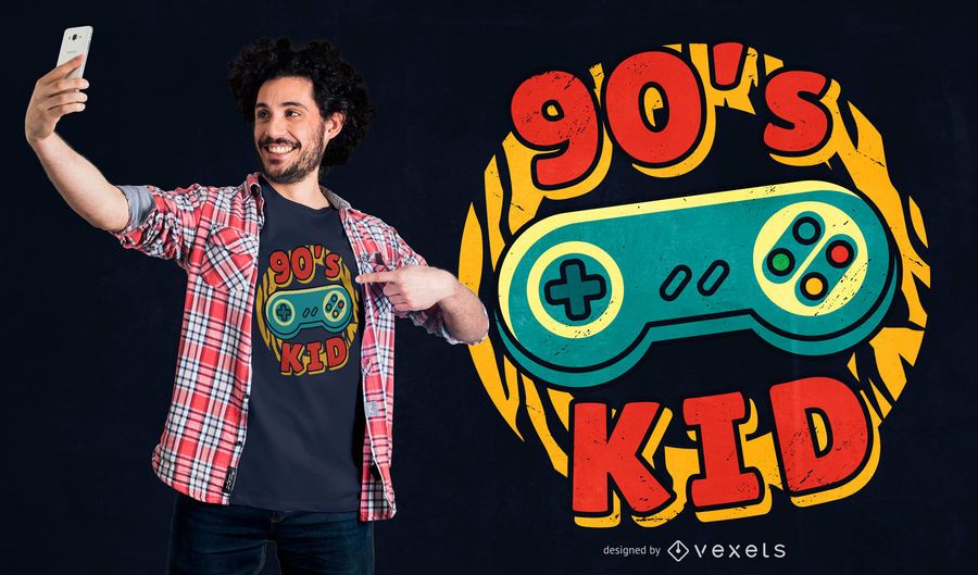 90â????s gaming kid t-shirt design 90â????s gaming kid t-shirt design