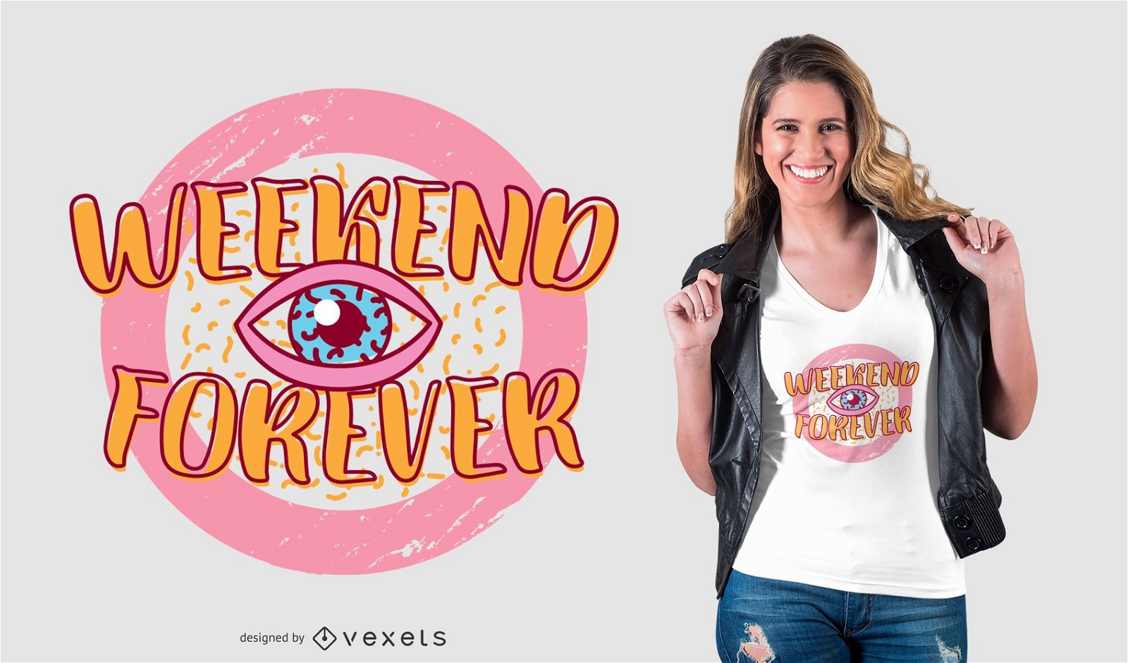 Weekend Forever Retro t-shirt design