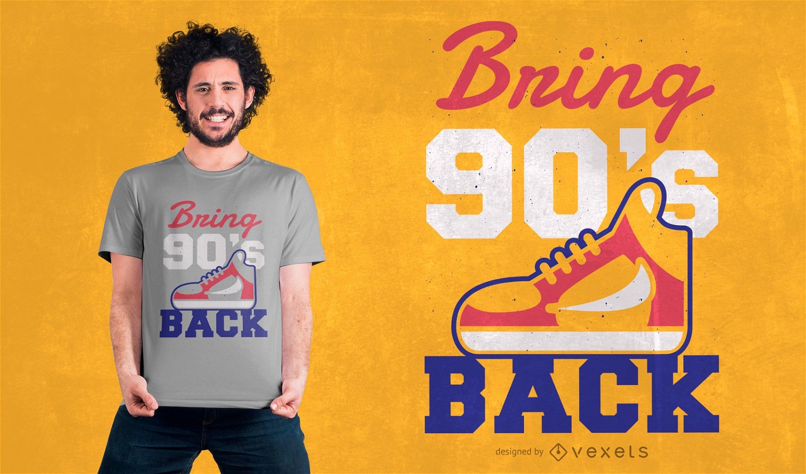 Bringen Sie T-Shirt-Design der 90er zur?ck