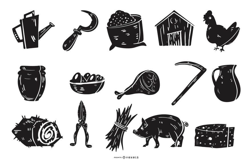 Farm silhouettes collection Farm silhouettes collection