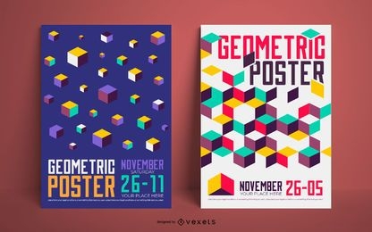 Geometric poster set