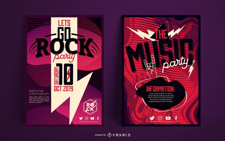Musik Poster Vorlagensatz Musik Poster Vorlagensatz