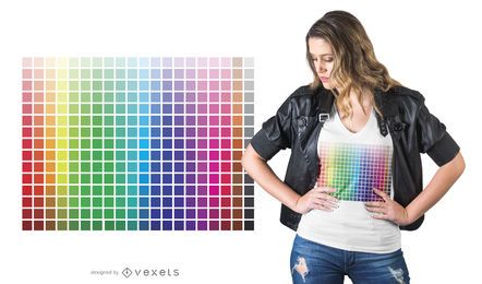 Design de t-shirt de grade de cor Design de t-shirt de grade de cor