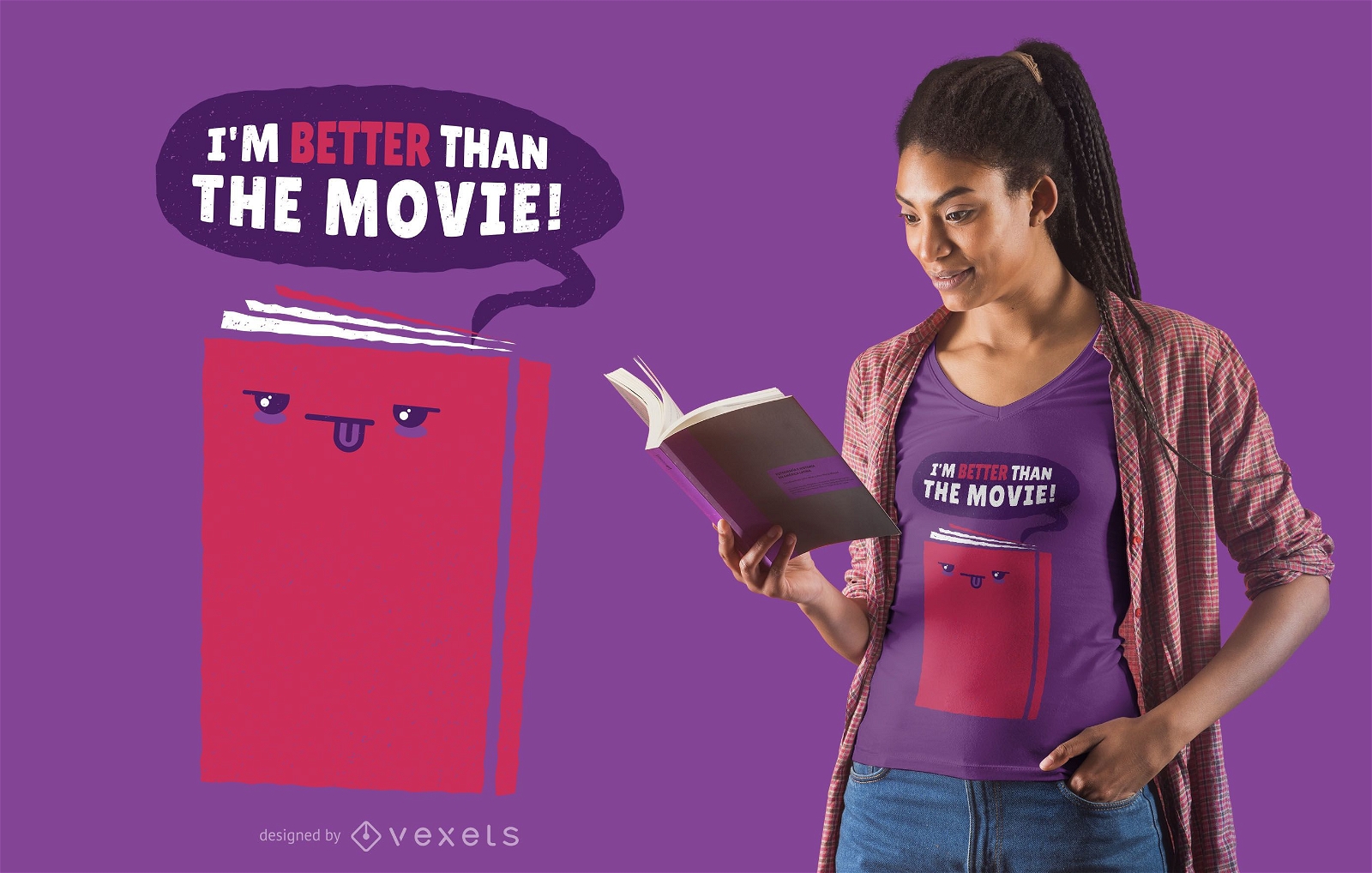 Book Better Than Movie T-shirt Design