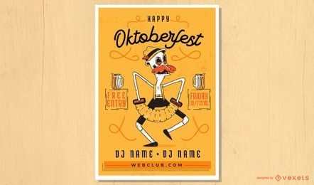 Oktoberfest concertina man poster design