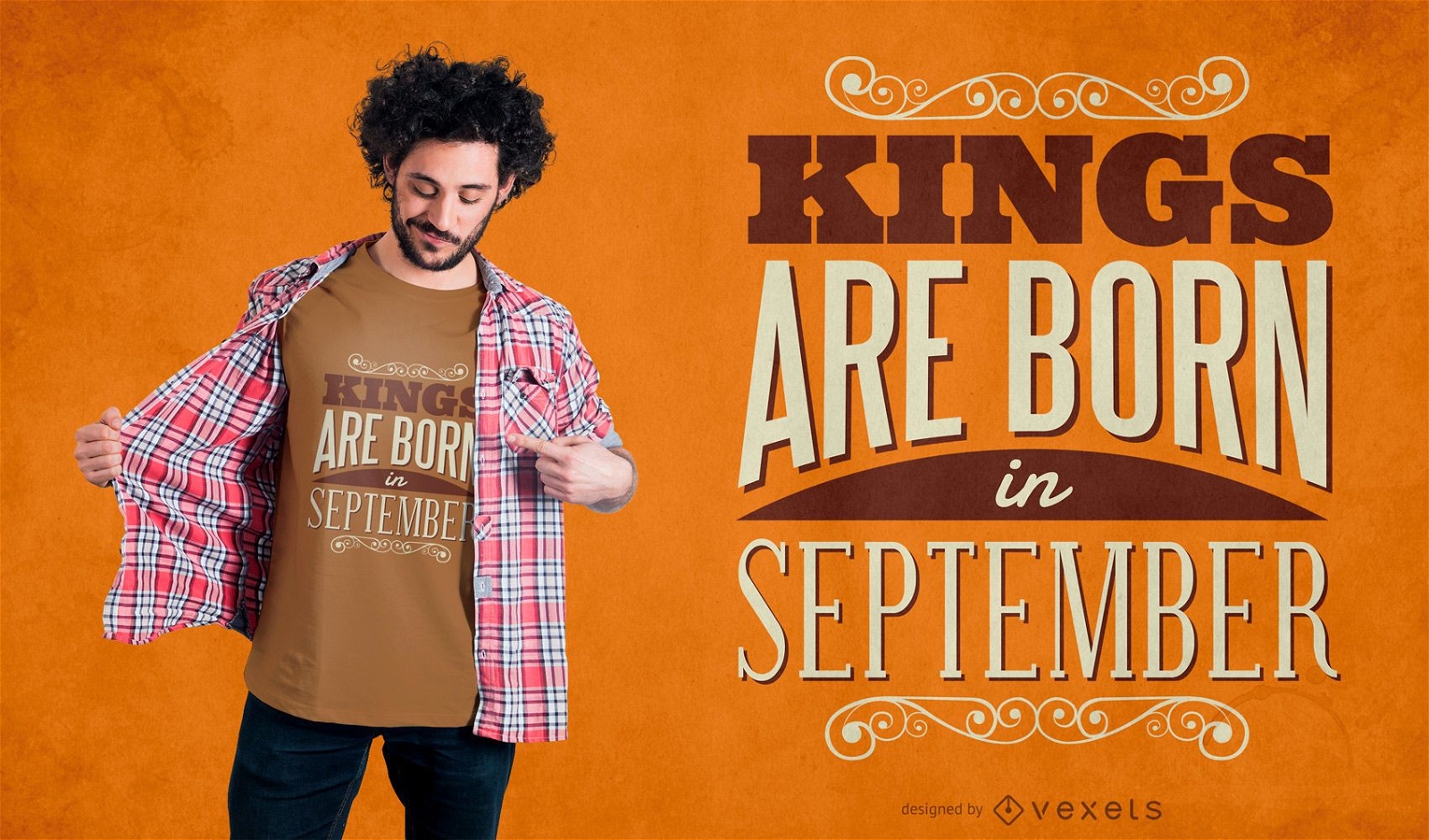 Diseño de camiseta de reyes de septiembre.