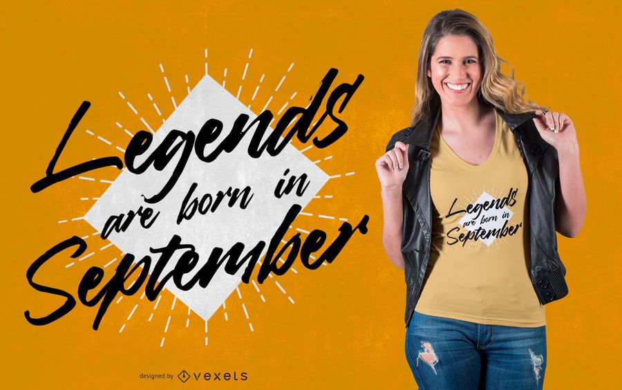 Lendas de setembro design de t-shirt Lendas de setembro design de t-shirt