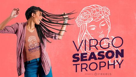 Diseño de camiseta de trofeo de la temporada de Virgo Diseño de camiseta de trofeo de la temporada de Virgo