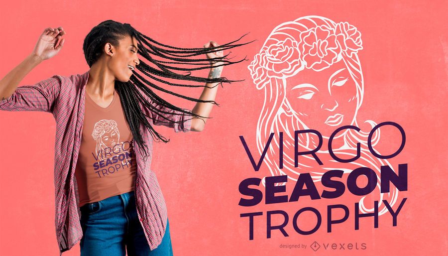Virgo season trophy t-shirt design Virgo season trophy t-shirt design