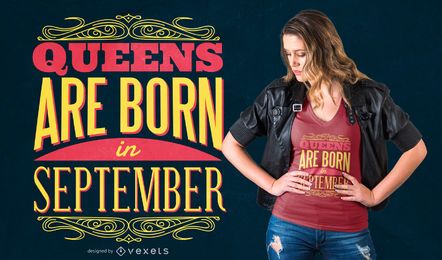 September Königinnen T-Shirt Design